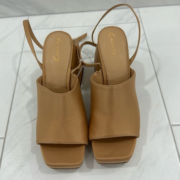 Circus by Sam Edelman Rosa Beige Miranda Platform Ankle Strap Sandal - Size 7.5 - Picture 3 of 16